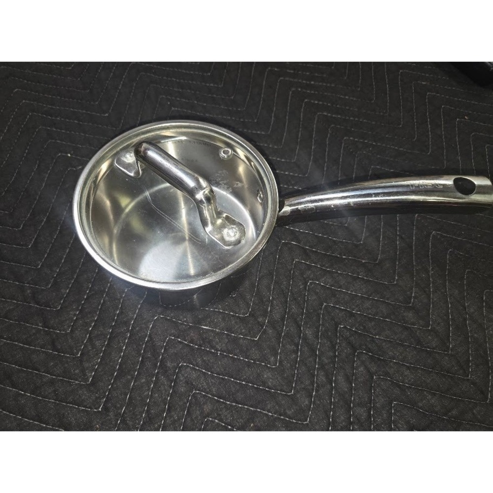 T-fal Stainless Steel 1qt Saucepan Pot W/ Vented Glass Lid